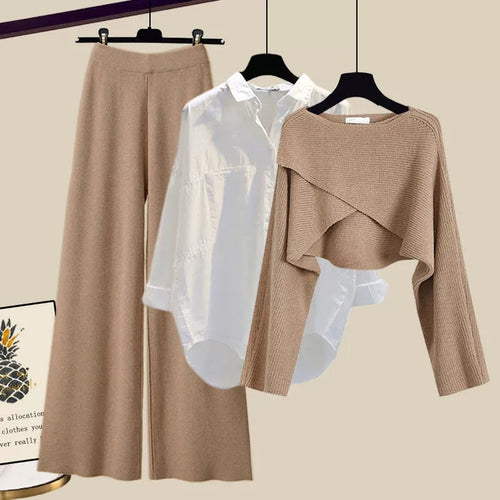 Women's Loungewear Set Soft Knitted 3 Piece Outfit 0