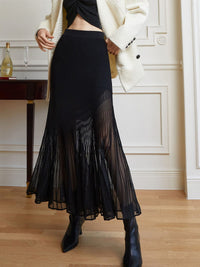 Women's Midi Skirt with High Waist