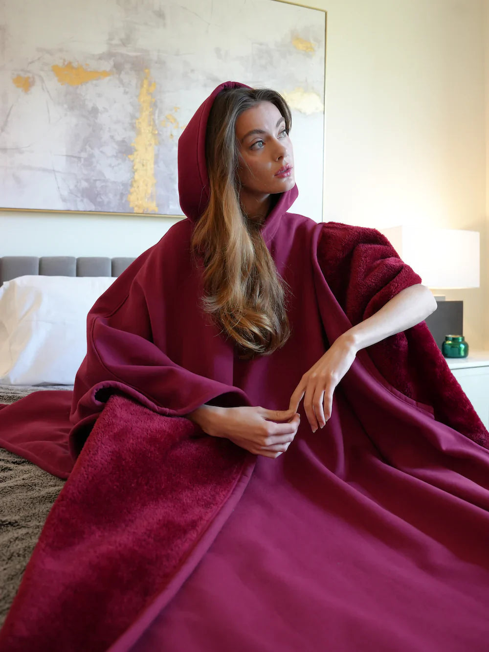 Women's Oversized Hoodie Blanket Soft Fabric Wearable Hoodie 4