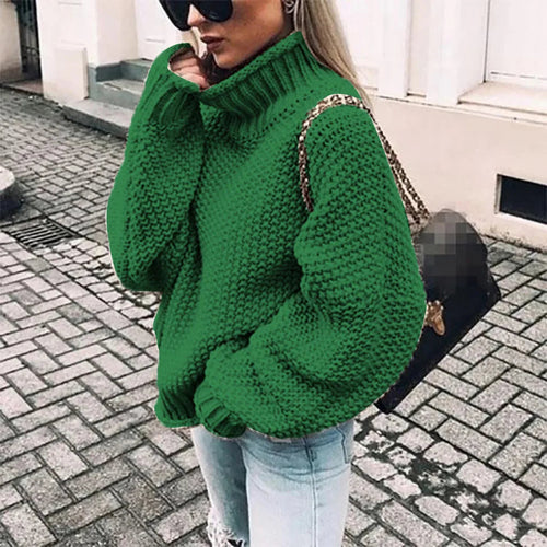 Women's Oversized Sweater Cotton Batwing Style 1