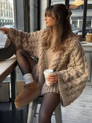Women's Oversized Sweater Soft Knit Embroidered Design 0