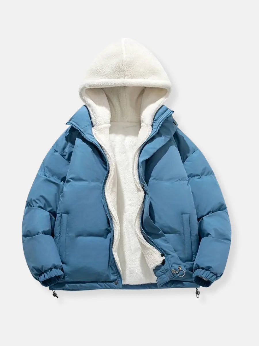Women's Padded Puffer Jacket Quilted with Fleece Lining and Adjustable Hood 11