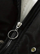Women's Padded Puffer Jacket Quilted with Fleece Lining and Adjustable Hood 2
