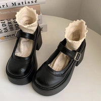 Women's Platform Shoes Retro Style Block Heel