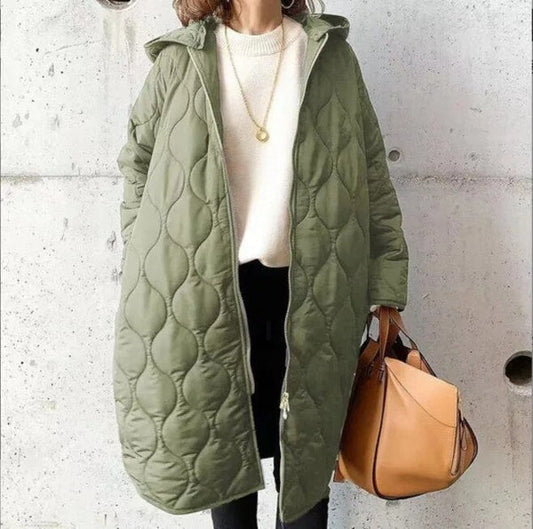 Women's Puffer Jacket Down Stylish Hood with Adjustable Drawstring 0