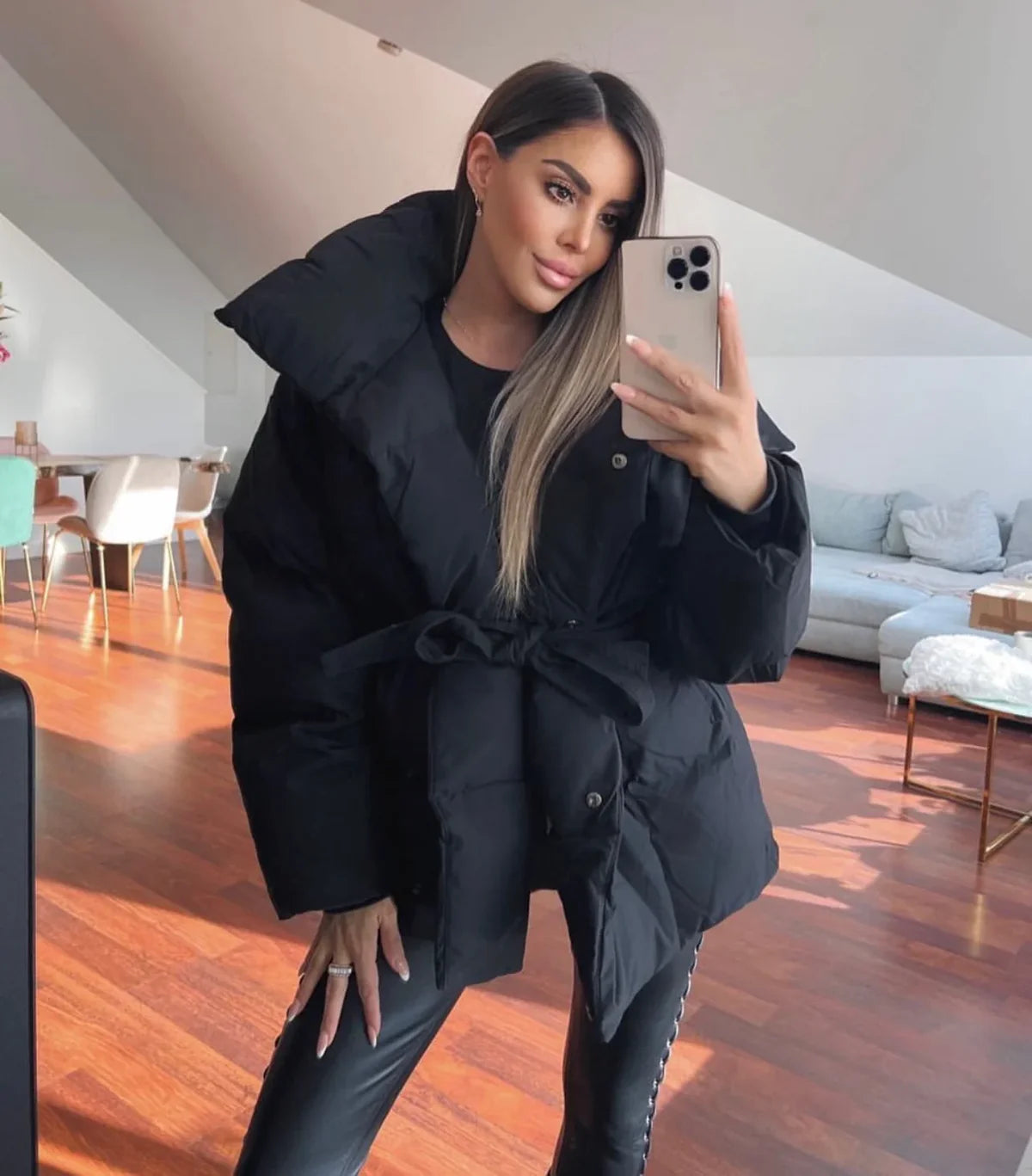 Women's Quilted Jacket Stylish Parka 2