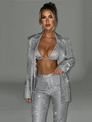Women's Sequin Set Elegant Style 0