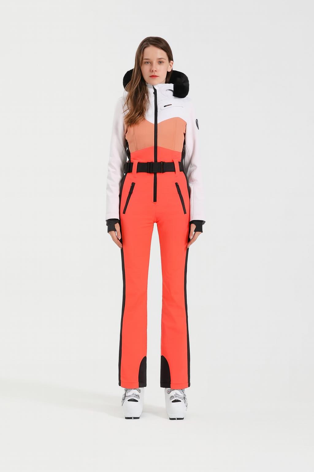 Women's Ski Suit Thermal Breathable with Fur Collar 5