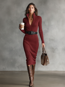 Women's Slim Fit Midi Dress: Flattering Comfort for Formal Occasions 4