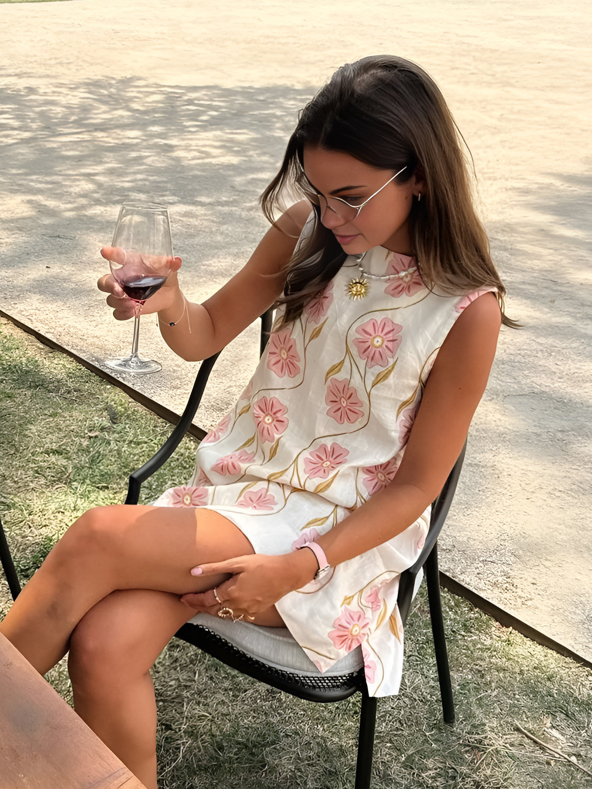 Women's Summer Sleeveless A-Line Dress in Linen Blend – Elegant and Comfortable White Dress for Warm Days
