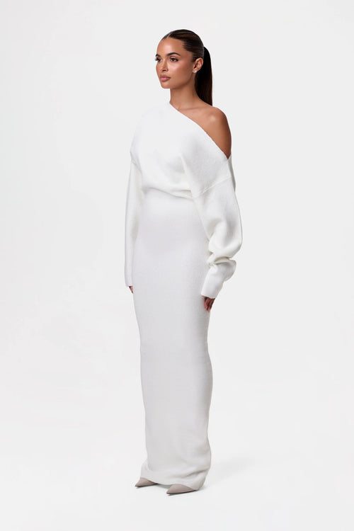 Women's Sweater Dress High Quality Fiber Drop Shoulder Style 1