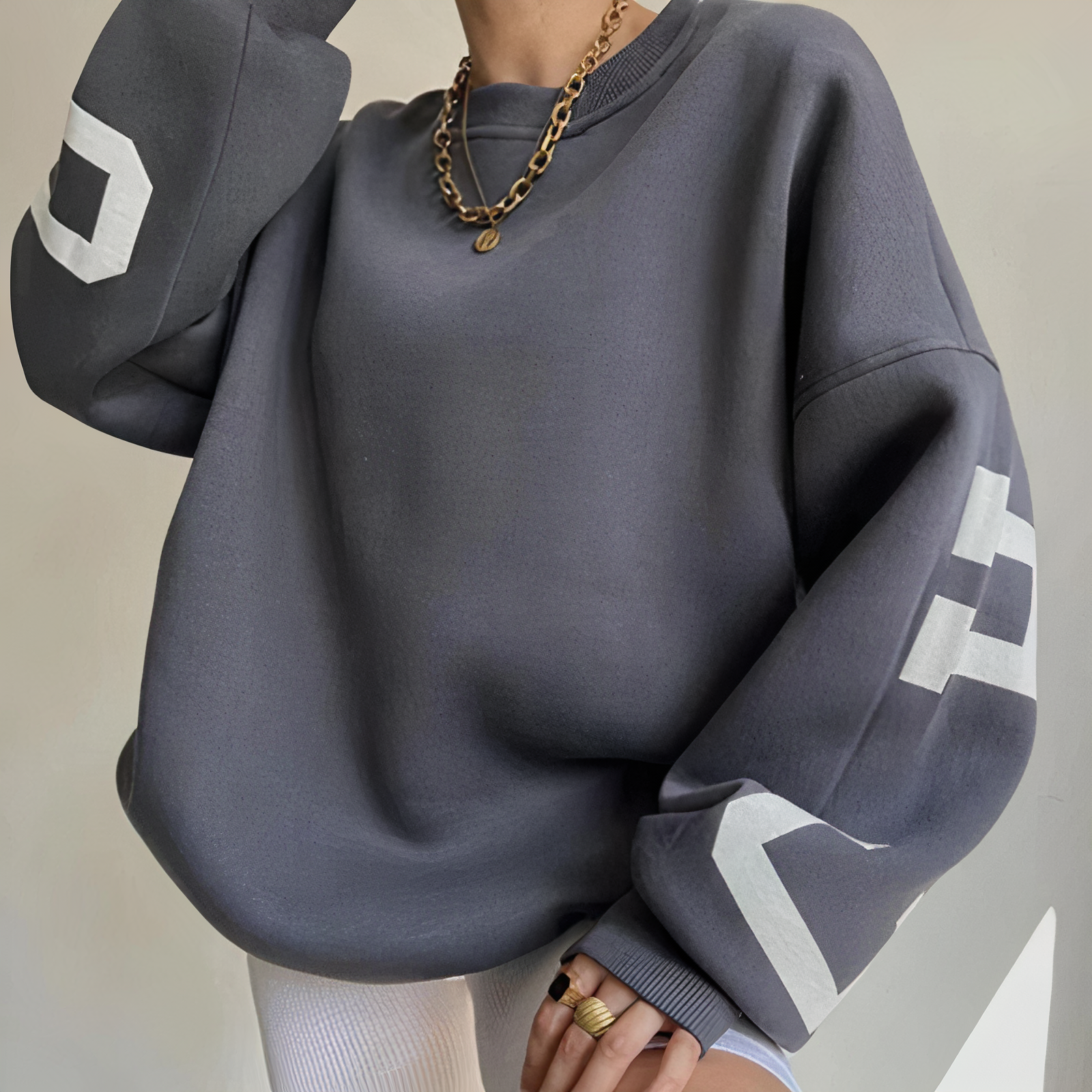 Women's Sweater Letterpress Style Elegant Design