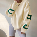 Women's Sweater Letterpress Style Elegant Design 3