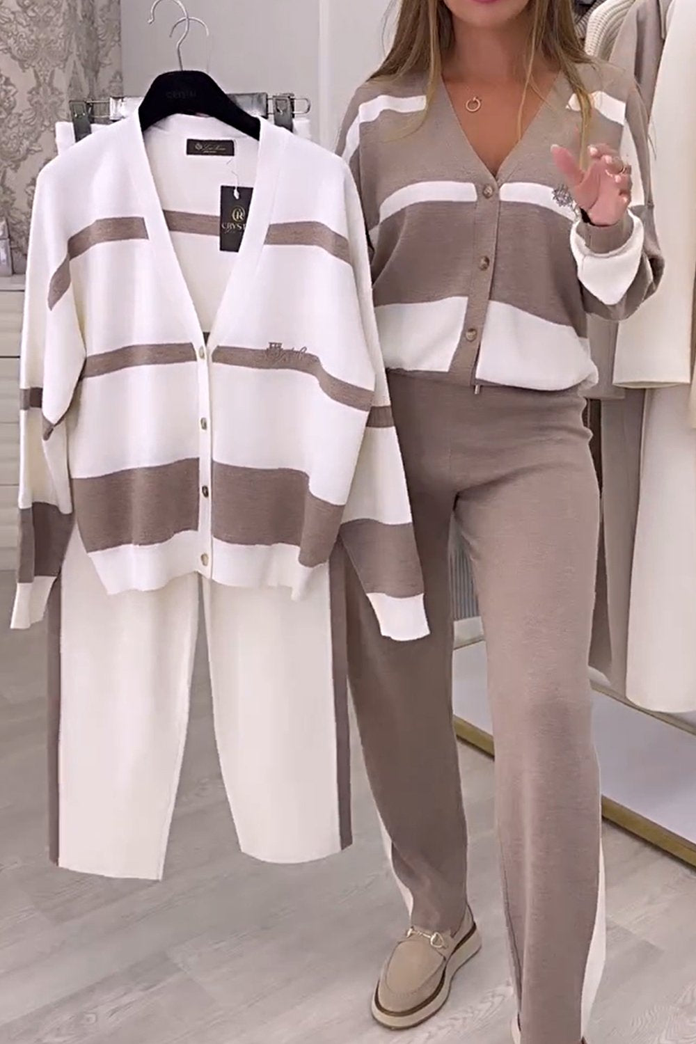 Women's Sweater Set Wool Elegant Style 0