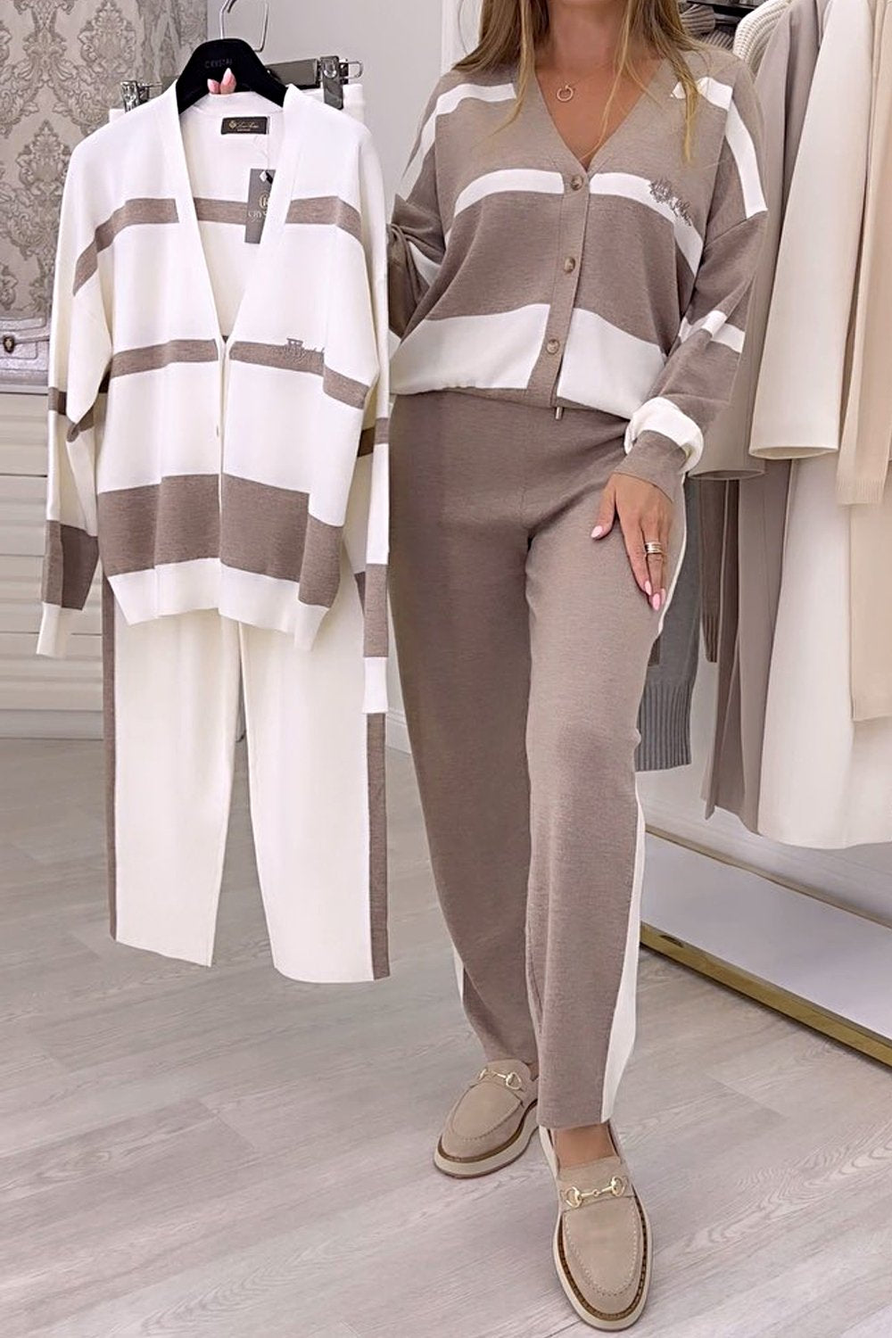 Women's Sweater Set Wool Elegant Style 1