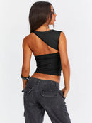 Women's Tank Top One-Shoulder 1