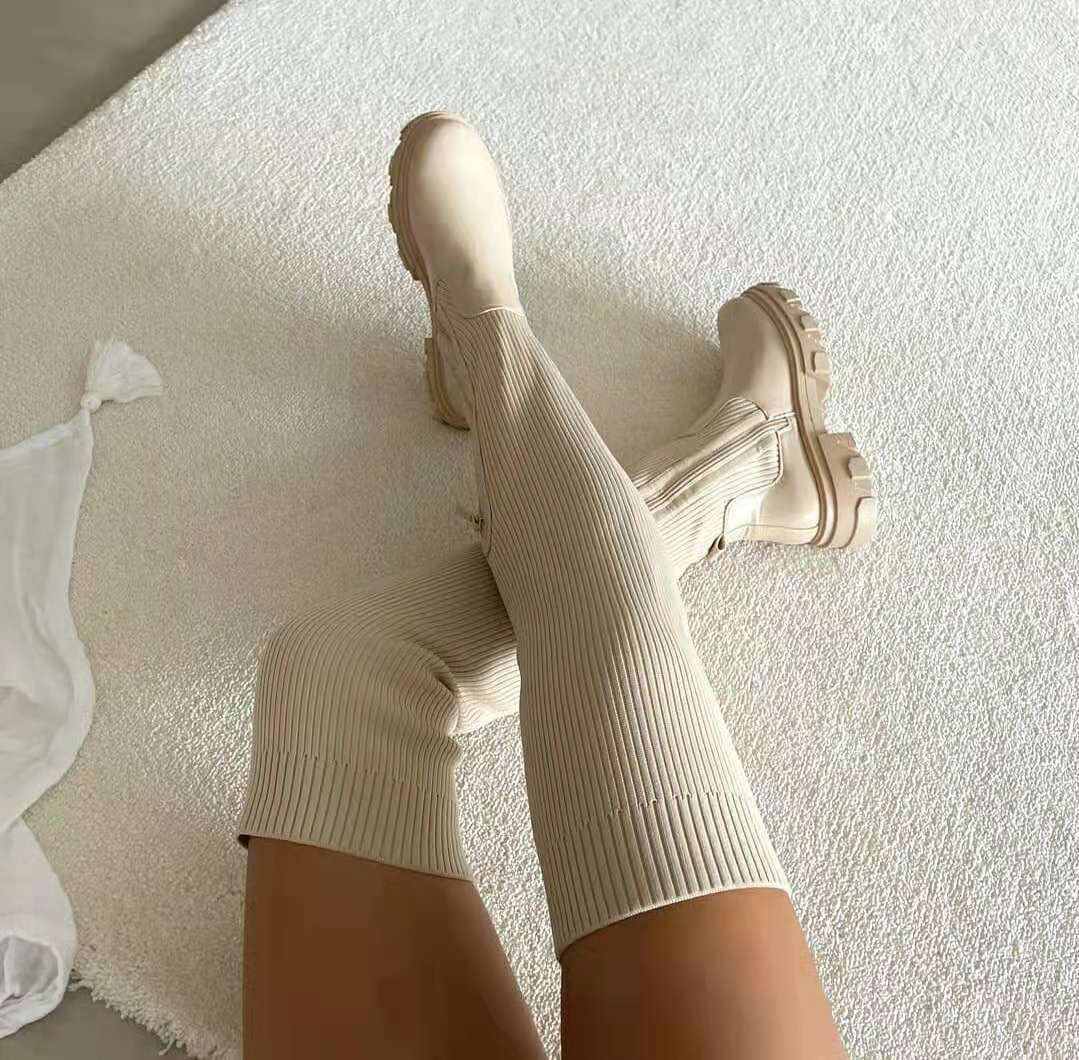 Women's Thigh High Boots Knit Style 2