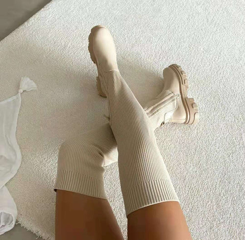 Women's Thigh High Boots Knit Style 2
