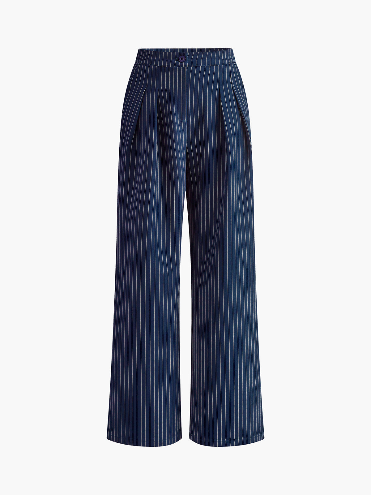 Women's Trousers Striped Pleated Wide Leg Pants 4