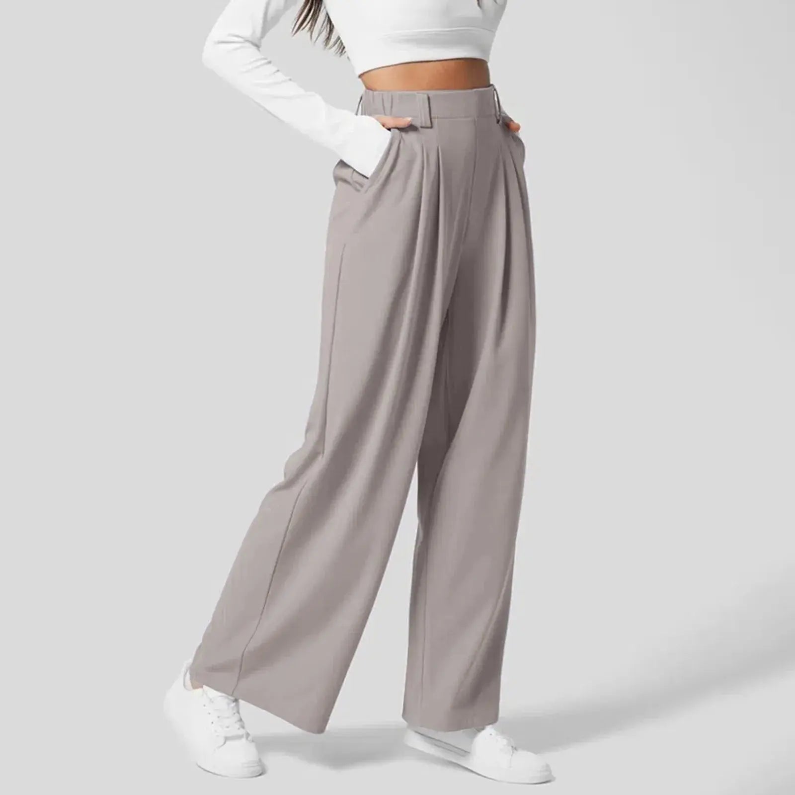 Women's Trousers Wide Leg High Waisted 3