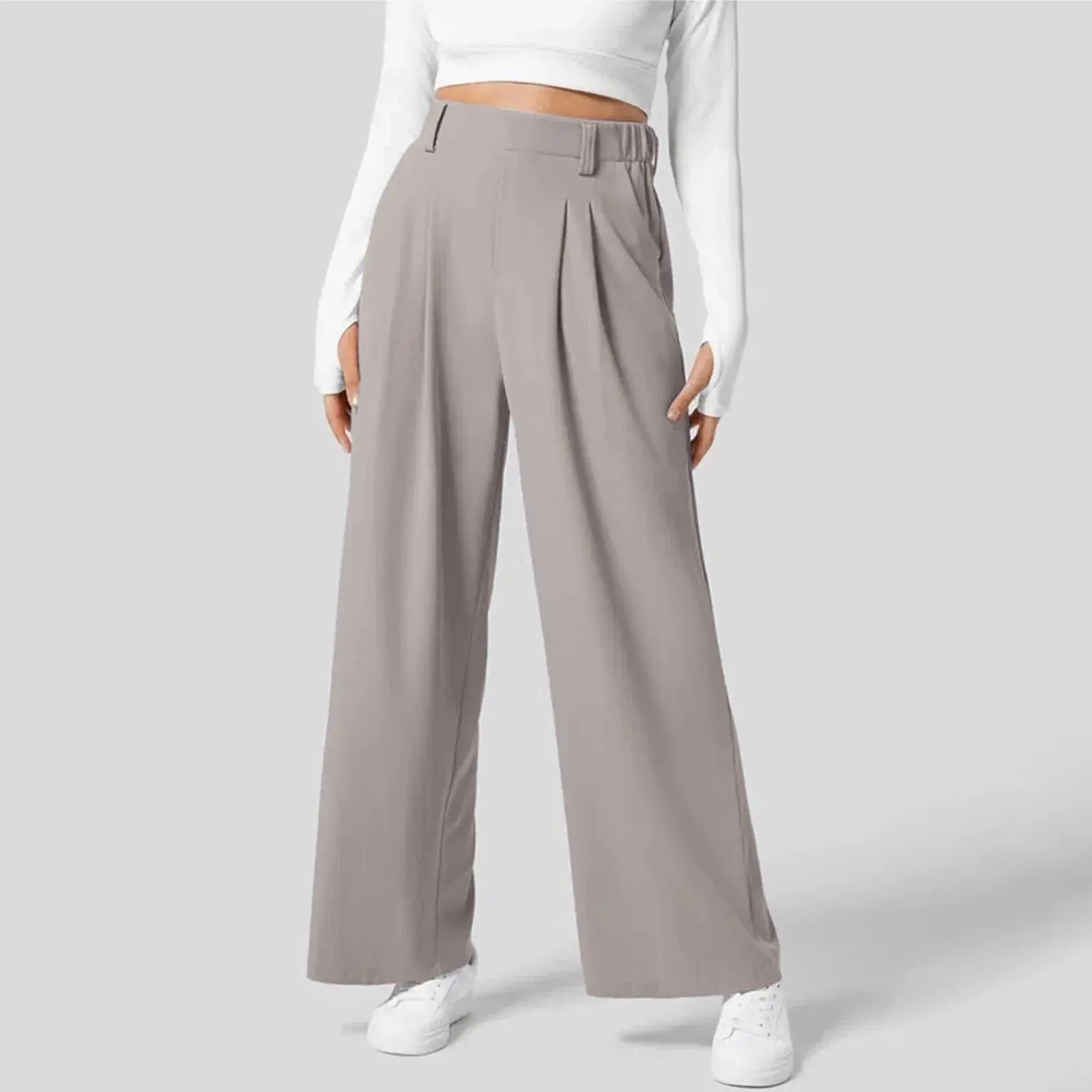 Women's Trousers Wide Leg High Waisted 5