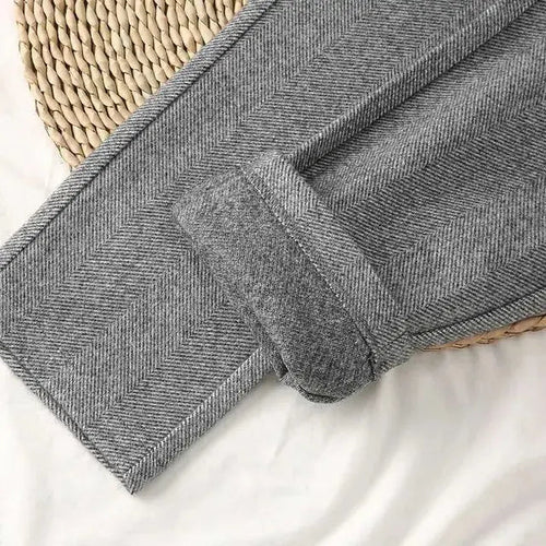Women's Trousers Wool Blend Slim Fit 0