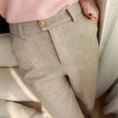 Women's Trousers Wool Blend Slim Fit 4