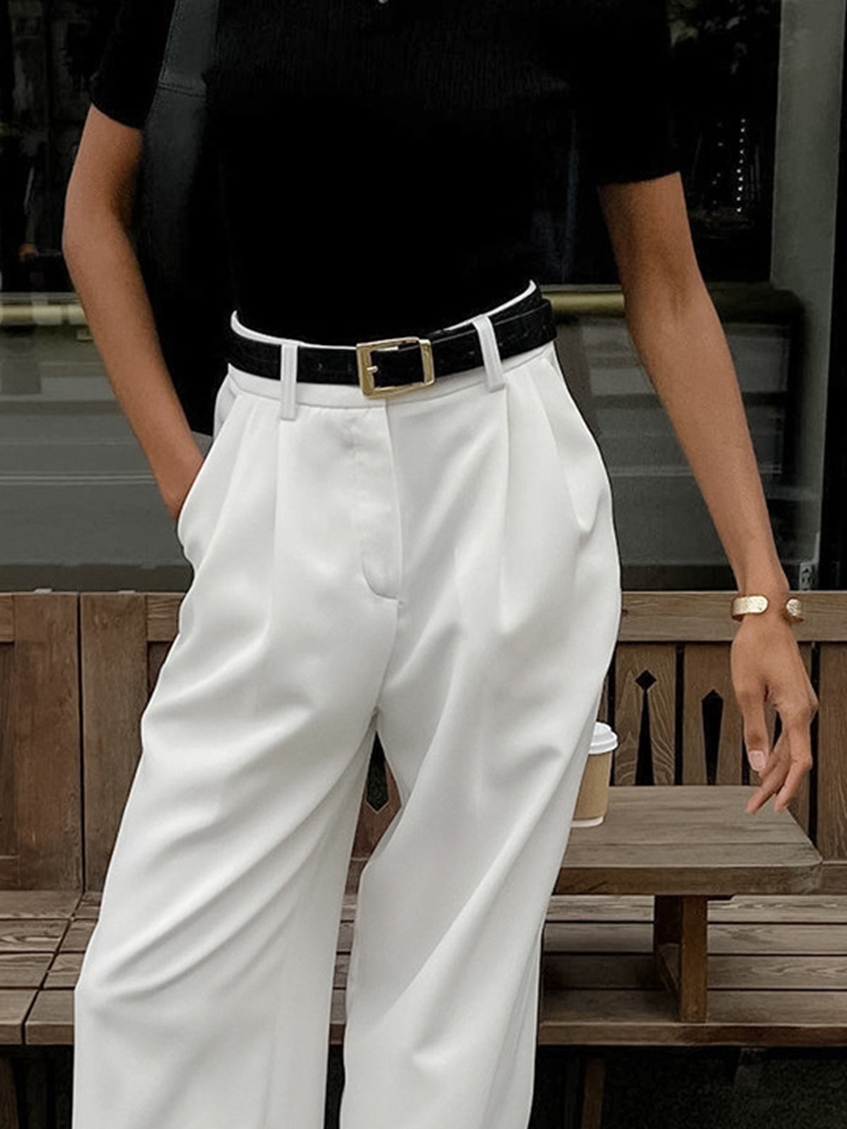 Women's Trousers Woven Fabric Regular Fit 3