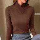 Women's Turtleneck T-Shirt Soft Fabric Chic Style 3