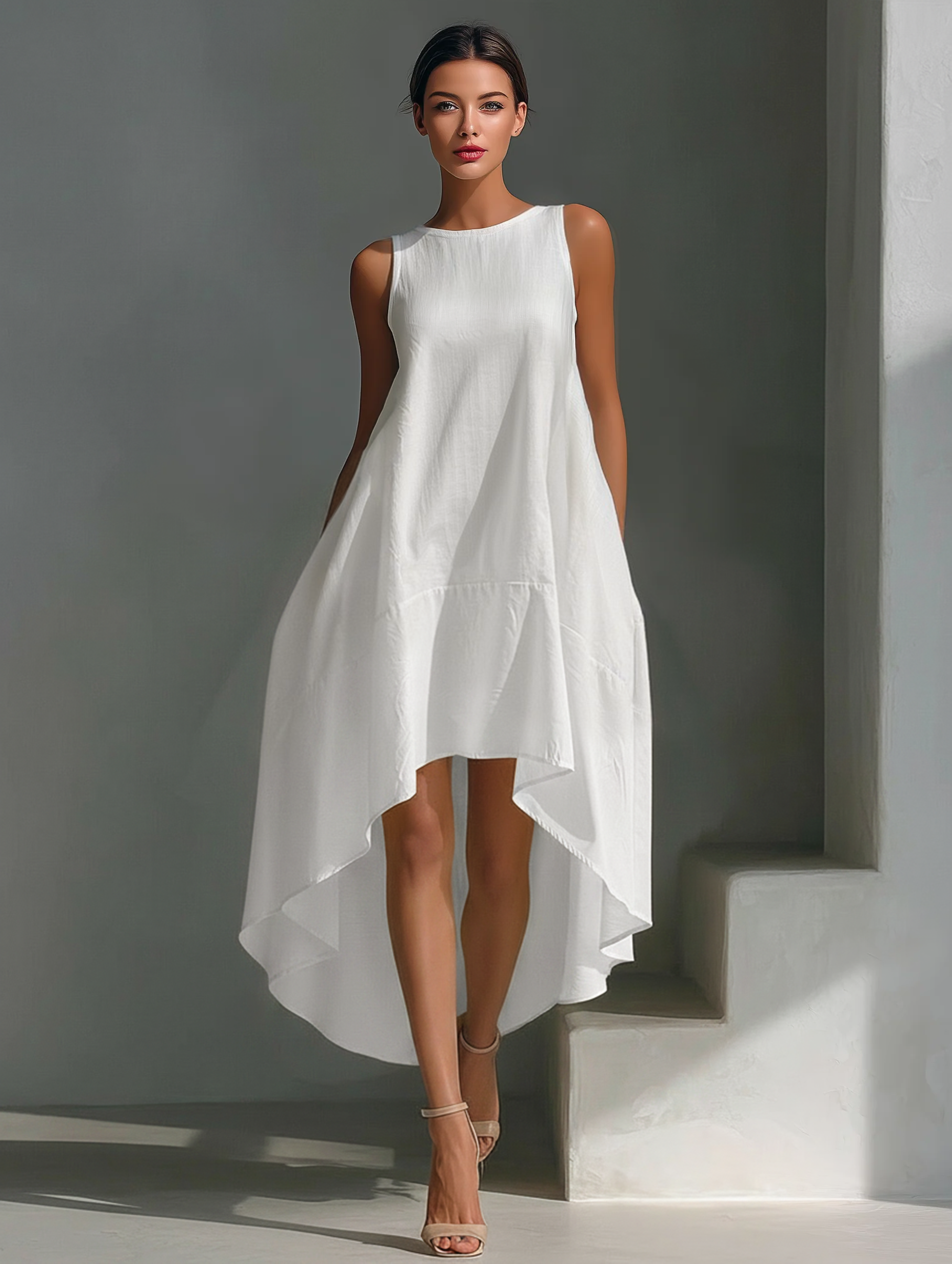 Women's White Linen Midi Dress: Effortless Summer Style for Every Occasion