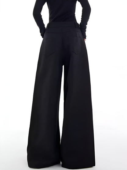 Women's Wide Leg Pants Lightweight Woven Fabric Casual Comfort 3