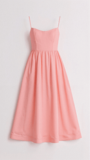 Women’s A-Line Midi Dress – Ascot Style – Spaghetti Straps – Flowing Design – Elegant Fit
