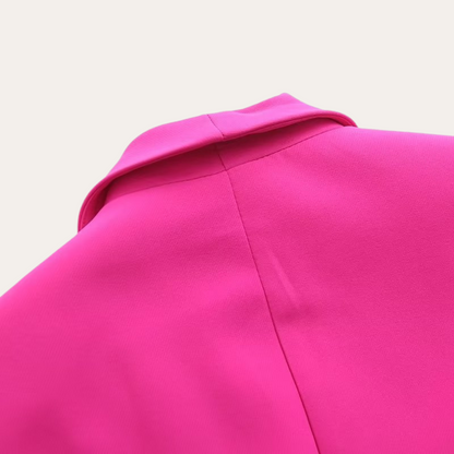 Women’s Belted Blazer and Wide-Leg Trousers Set – Elegant Tailored Two-Piece