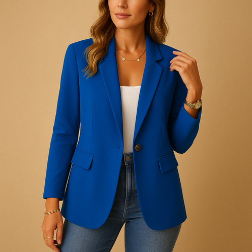 Women’s Fitted Blazer – Tailored Stretch Design for Smart and Casual Looks