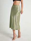 Women’s High Waist Midi Skirt – Elegant Summer Staple