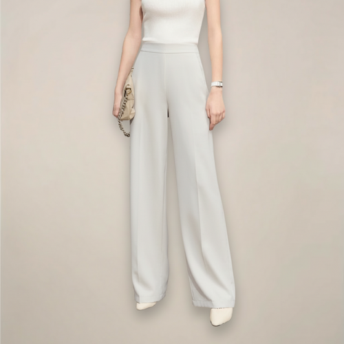 Women’s High Waist Wide Leg Trousers – Elegant Office and Casual Style