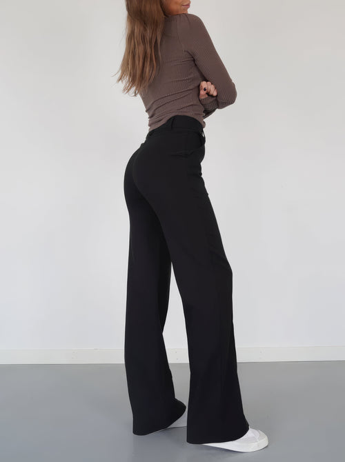 Women’s High-Waisted Straight Leg Trousers – Tailored, Centre Crease