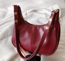 Women’s Hobo Bag – Zip Top, Adjustable Shoulder Strap, Gold Rings