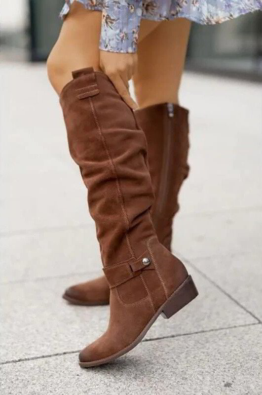 Women’s Knee-High Slouch Boots – Elegant Everyday Style