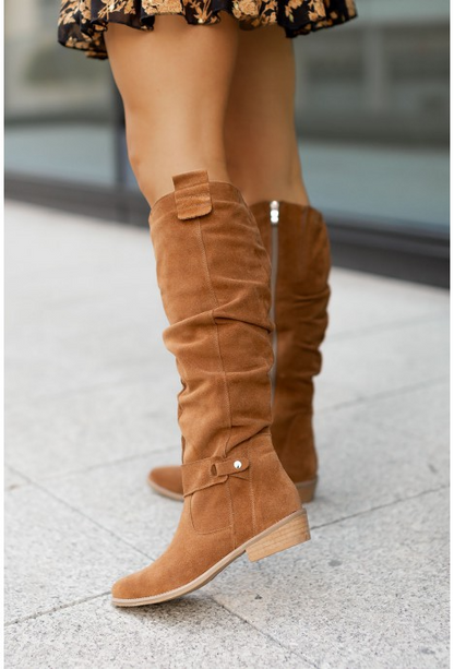 Women’s Knee-High Slouch Boots – Elegant Everyday Style