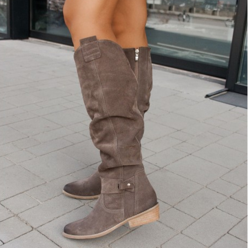 Women’s Knee-High Slouch Boots – Elegant Everyday Style