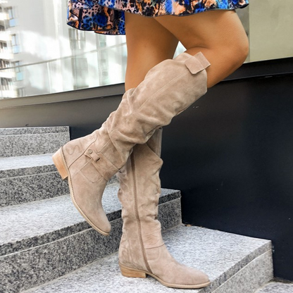 Women’s Knee-High Slouch Boots – Elegant Everyday Style