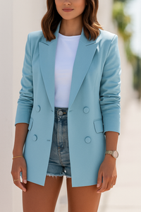 Women’s Longline Blazer – Double-Breasted Tailoring for Effortless Elegance