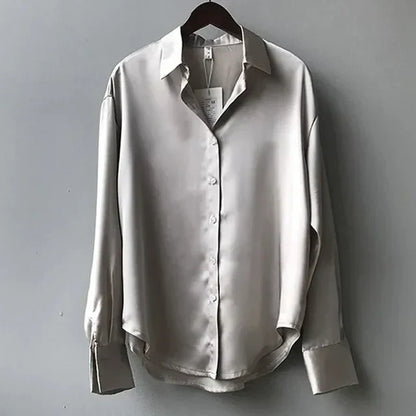 Women’s Satin Blouse – Relaxed Fit with Elegant Sheen