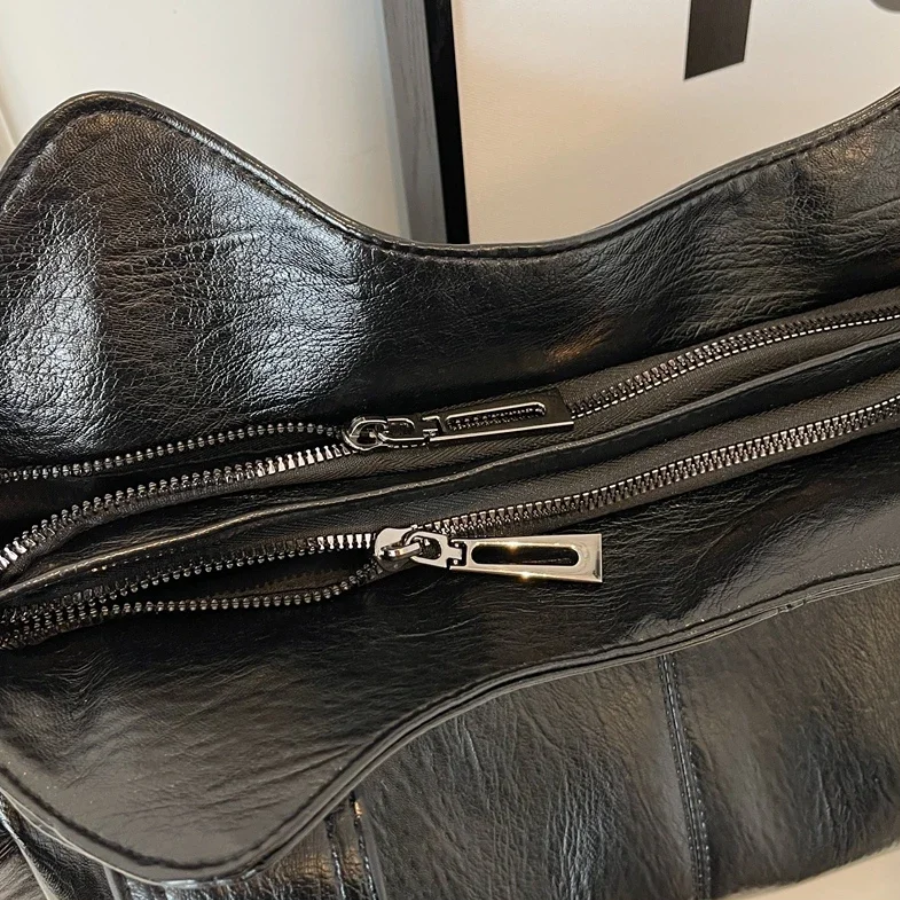 Women’s Shoulder Tote Bag – Zip Top, Crossbody Strap