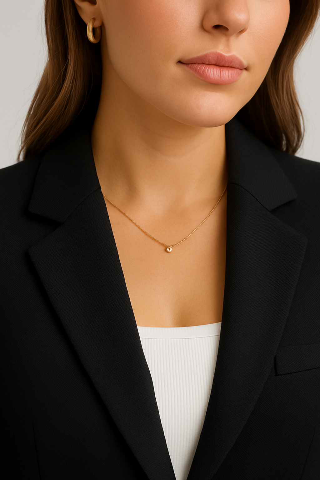 Women’s Tailored Blazer – Single-Breasted – Slim Fit – Black