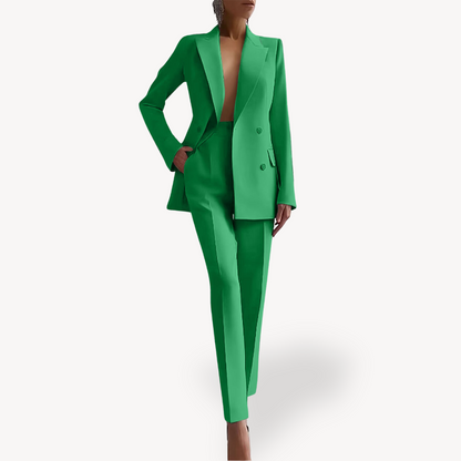 Women's Tailored Blazer Trouser Set – Women’s Single-Breasted Suit