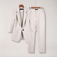 Women’s Tailored Blazer and Trousers – Two-Piece Suit Set for Work and Formal Events