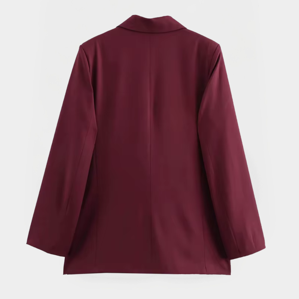Women’s Tailored Burgundy Blazer – Refined Fit for Smart-Casual Looks