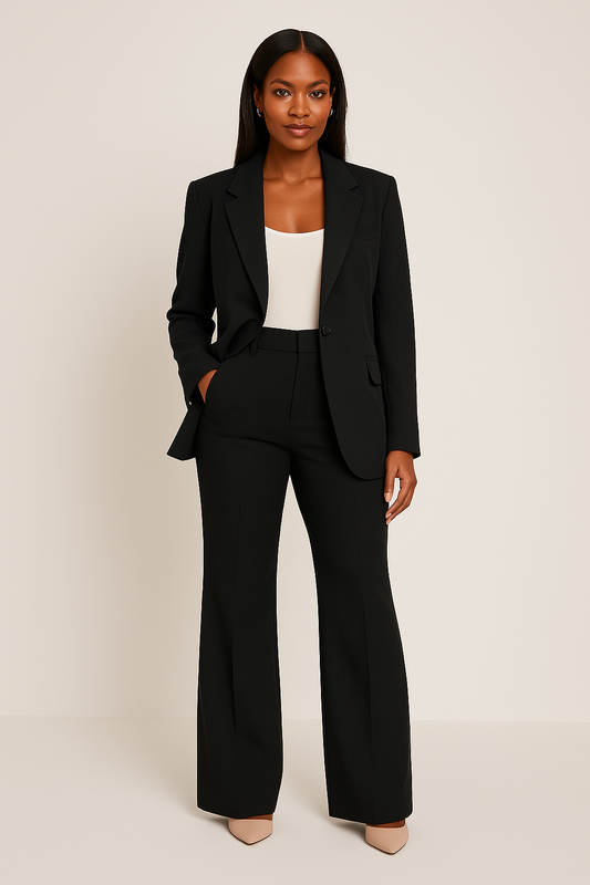 Women's Tailored Fit Pants Suit - Blazer and Pants